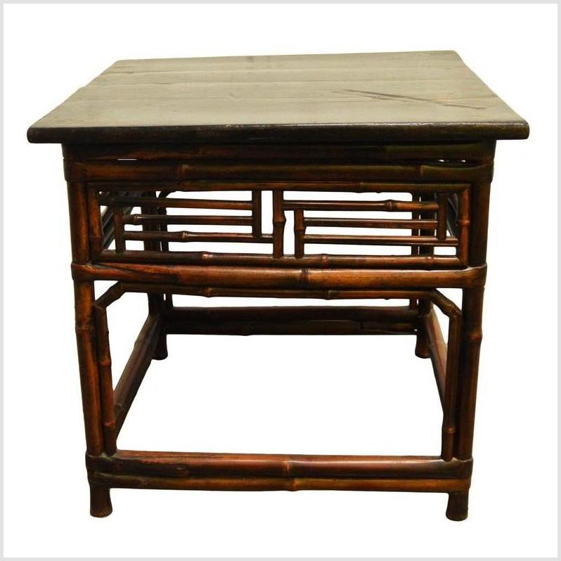 Antique Chinese Bamboo Side Table-6. Asian & Chinese Furniture, Art, Antiques, Vintage Home Décor for sale at FEA Home