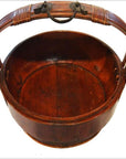 Antique Chinese Basket – Domed Lid, Twisted Wicker Handle-5. Asian & Chinese Furniture, Art, Antiques, Vintage Home Décor for sale at FEA Home