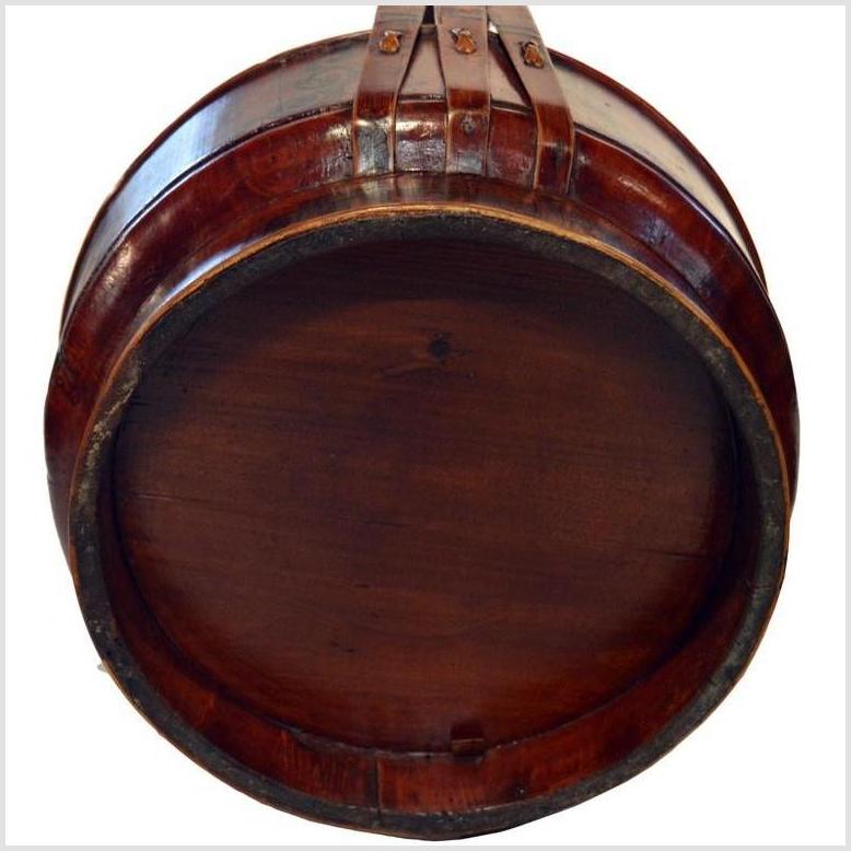 Antique Chinese Basket – Domed Lid, Twisted Wicker Handle-9. Asian & Chinese Furniture, Art, Antiques, Vintage Home Décor for sale at FEA Home