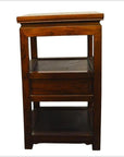 Antique Chinese Brown Lacquer Lamp Side Table-2. Asian & Chinese Furniture, Art, Antiques, Vintage Home Décor for sale at FEA Home