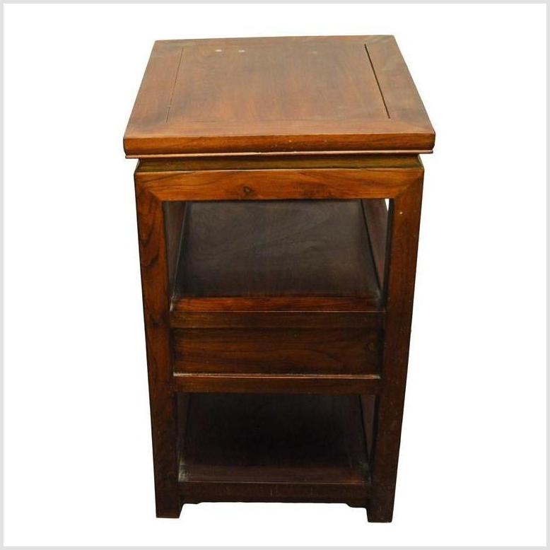 Antique Chinese Brown Lacquer Lamp Side Table-3. Asian & Chinese Furniture, Art, Antiques, Vintage Home Décor for sale at FEA Home
