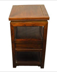 Antique Chinese Brown Lacquer Lamp Side Table-3. Asian & Chinese Furniture, Art, Antiques, Vintage Home Décor for sale at FEA Home