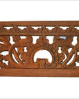 Antique Chinese Carving – Symmetrical Scroll Panel, Pierced Elmwood-2. Asian & Chinese Furniture, Art, Antiques, Vintage Home Décor for sale at FEA Home