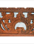 Antique Chinese Carving – Symmetrical Scroll Panel, Pierced Elmwood-5. Asian & Chinese Furniture, Art, Antiques, Vintage Home Décor for sale at FEA Home