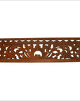 Antique Chinese Carving – Symmetrical Scroll Panel, Pierced Elmwood-1. Asian & Chinese Furniture, Art, Antiques, Vintage Home Décor for sale at FEA Home