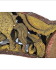 Antique Chinese Carving – Arched Panel, Gilded Qilin Relief-3. Asian & Chinese Furniture, Art, Antiques, Vintage Home Décor for sale at FEA Home