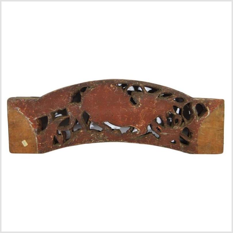 Antique Chinese Carving – Arched Panel, Gilded Qilin Relief-5. Asian & Chinese Furniture, Art, Antiques, Vintage Home Décor for sale at FEA Home