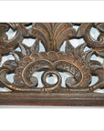 Antique Chinese Carving – Floral Lattice Panel, Teak Finish-3. Asian & Chinese Furniture, Art, Antiques, Vintage Home Décor for sale at FEA Home