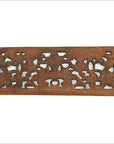 Antique Chinese Carving – Floral Lattice Panel, Teak Finish-4. Asian & Chinese Furniture, Art, Antiques, Vintage Home Décor for sale at FEA Home