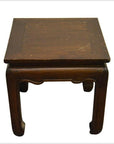 Antique Chinese Side Table – Curved Apron, Warm Patina-2. Asian & Chinese Furniture, Art, Antiques, Vintage Home Décor for sale at FEA Home