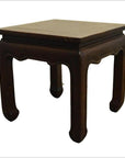 Antique Chinese Side Table – Curved Apron, Warm Patina-4. Asian & Chinese Furniture, Art, Antiques, Vintage Home Décor for sale at FEA Home
