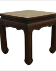 Antique Chinese Side Table – Curved Apron, Warm Patina-5. Asian & Chinese Furniture, Art, Antiques, Vintage Home Décor for sale at FEA Home
