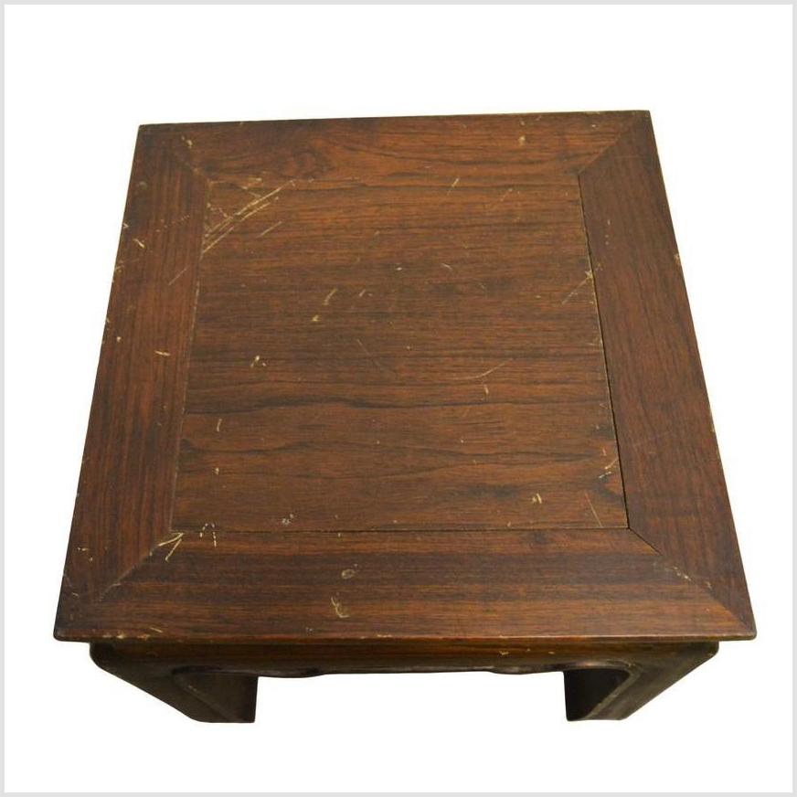 Antique Chinese Side Table – Curved Apron, Warm Patina-6. Asian & Chinese Furniture, Art, Antiques, Vintage Home Décor for sale at FEA Home