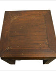Antique Chinese Side Table – Curved Apron, Warm Patina-6. Asian & Chinese Furniture, Art, Antiques, Vintage Home Décor for sale at FEA Home