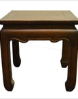Antique Chinese Side Table – Curved Apron, Warm Patina-1. Asian & Chinese Furniture, Art, Antiques, Vintage Home Décor for sale at FEA Home