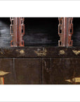 Antique Chinese Display Cabinet with Hand Painted Chinoiserie and Open Shelf-11. Asian & Chinese Furniture, Art, Antiques, Vintage Home Décor for sale at FEA Home