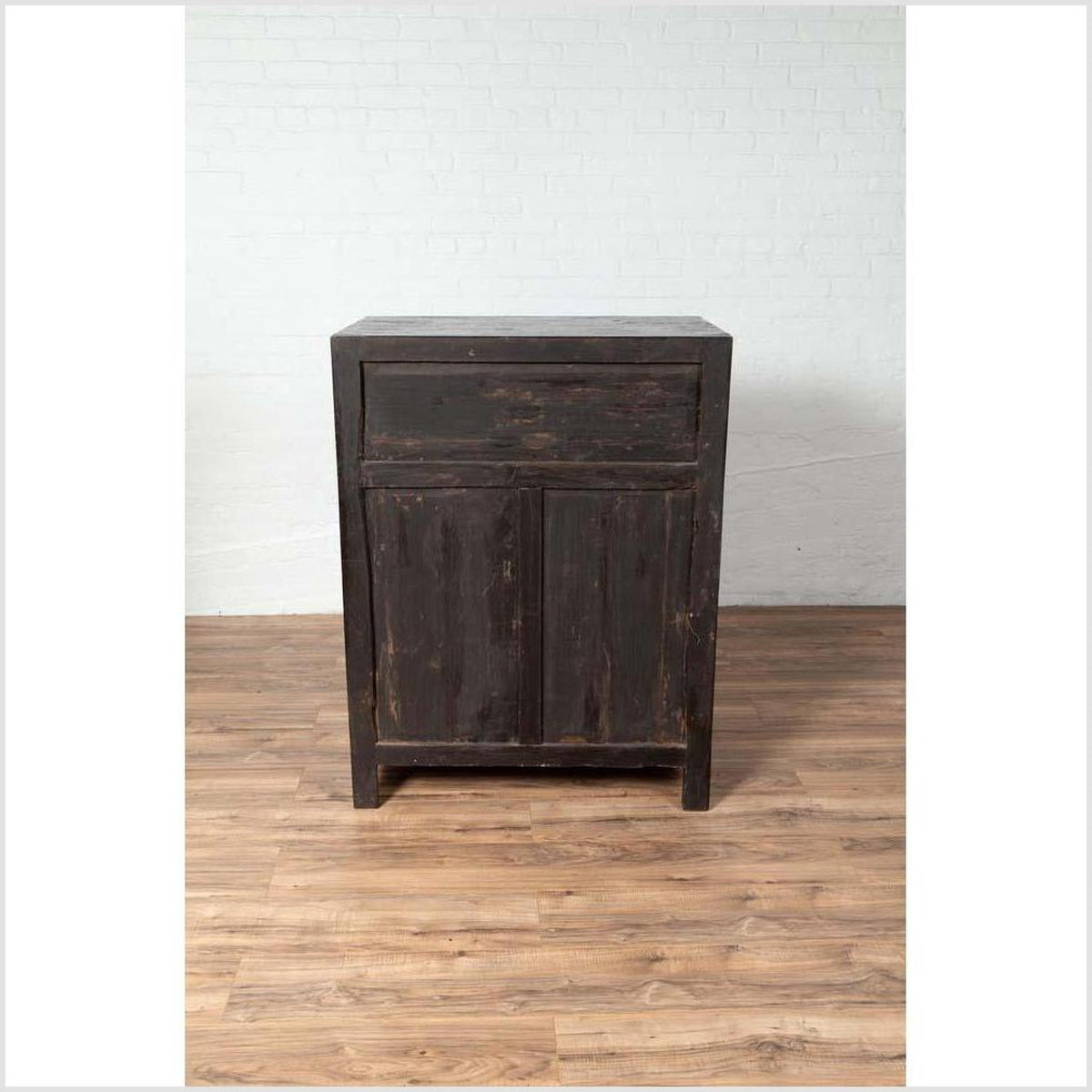 Antique Chinese Display Cabinet with Hand Painted Chinoiserie and Open Shelf-18. Asian & Chinese Furniture, Art, Antiques, Vintage Home Décor for sale at FEA Home
