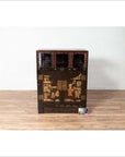 Antique Chinese Display Cabinet with Hand Painted Chinoiserie and Open Shelf-4. Asian & Chinese Furniture, Art, Antiques, Vintage Home Décor for sale at FEA Home