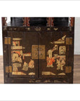 Antique Chinese Display Cabinet with Hand Painted Chinoiserie and Open Shelf-7. Asian & Chinese Furniture, Art, Antiques, Vintage Home Décor for sale at FEA Home