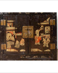Antique Chinese Display Cabinet with Hand Painted Chinoiserie and Open Shelf-8. Asian & Chinese Furniture, Art, Antiques, Vintage Home Décor for sale at FEA Home