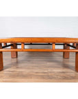 Antique Chinese Elm Coffee Table with Square Legs and Rattan Inset Top-11. Asian & Chinese Furniture, Art, Antiques, Vintage Home Décor for sale at FEA Home