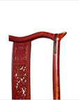 Antique Chinese Folding Chair – Carved Back Panel, Red Lacquer-5. Asian & Chinese Furniture, Art, Antiques, Vintage Home Décor for sale at FEA Home