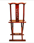 Antique Chinese Folding Chair – Rattan Seat, Openwork Splats-4. Asian & Chinese Furniture, Art, Antiques, Vintage Home Décor for sale at FEA Home
