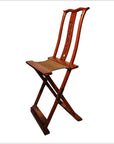 Antique Chinese Folding Chair – Rattan Seat, Openwork Splats-5. Asian & Chinese Furniture, Art, Antiques, Vintage Home Décor for sale at FEA Home