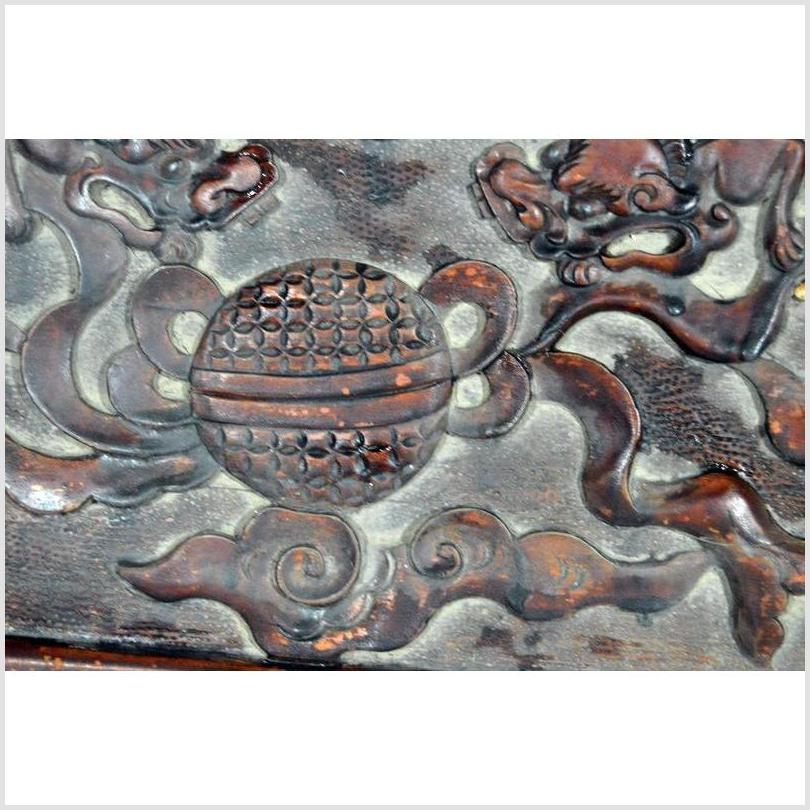 Antique Chinese Hand Carved Lacquered Rosewood Wall Plaque-4. Asian & Chinese Furniture, Art, Antiques, Vintage Home Décor for sale at FEA Home