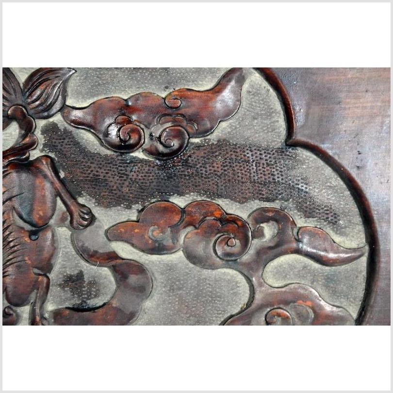 Antique Chinese Hand Carved Lacquered Rosewood Wall Plaque-5. Asian & Chinese Furniture, Art, Antiques, Vintage Home Décor for sale at FEA Home