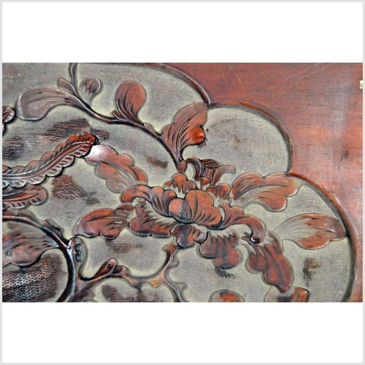 Antique Chinese Hand-Carved Rosewood Lacquered Wooden Wall Plaque-4. Asian & Chinese Furniture, Art, Antiques, Vintage Home Décor for sale at FEA Home