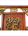 Antique Chinese Architectural Panel – Multi-Figure Scene, Gilt Scrolls-7. Asian & Chinese Furniture, Art, Antiques, Vintage Home Décor for sale at FEA Home