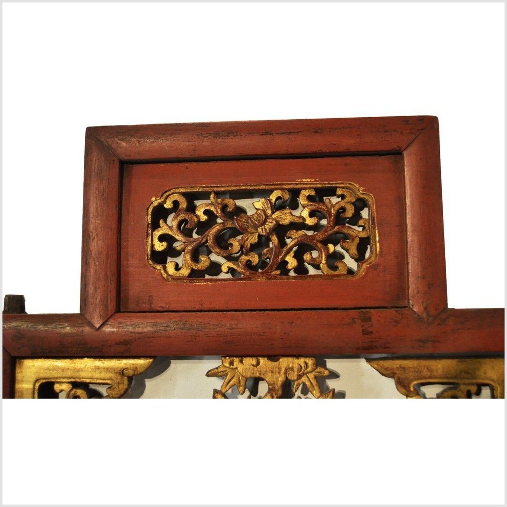 Antique Chinese Architectural Panel – Multi-Figure Scene, Gilt Scrolls-8. Asian & Chinese Furniture, Art, Antiques, Vintage Home Décor for sale at FEA Home