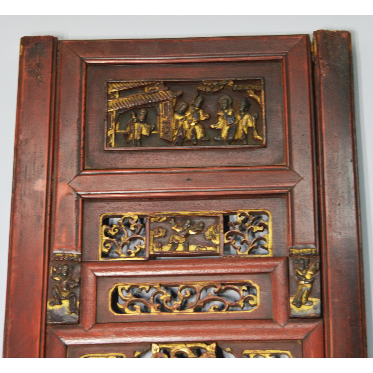 Pair of Antique Chinese Hand Carved Wall Panels-3. Asian & Chinese Furniture, Art, Antiques, Vintage Home Décor for sale at FEA Home