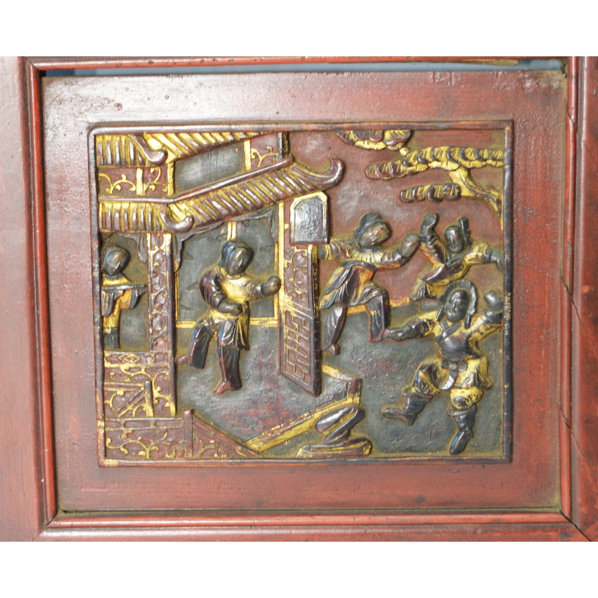 Pair of Antique Chinese Hand Carved Wall Panels-5. Asian & Chinese Furniture, Art, Antiques, Vintage Home Décor for sale at FEA Home