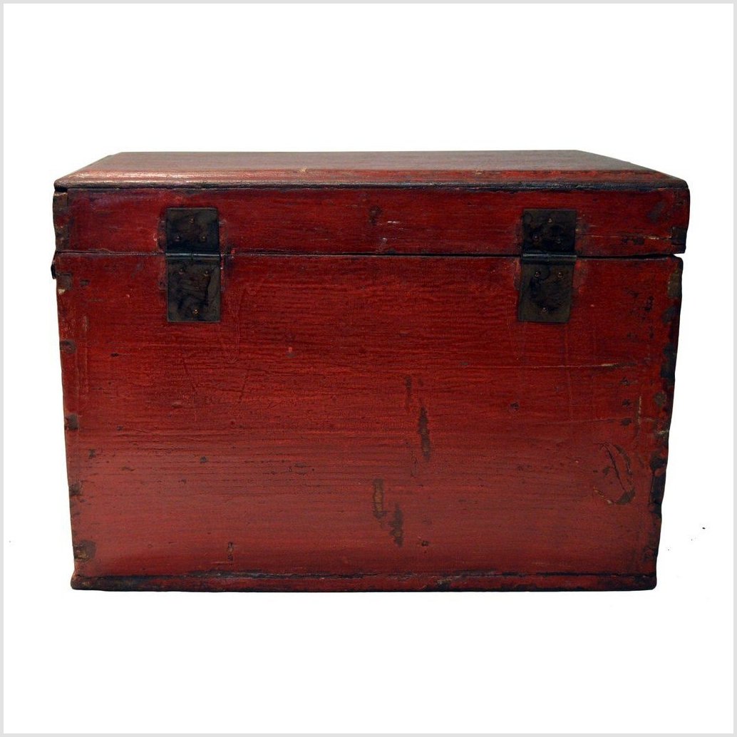 Antique Chinese Hand Carved Wooden Treasure Box-8. Asian & Chinese Furniture, Art, Antiques, Vintage Home Décor for sale at FEA Home