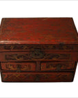 Antique Chinese Hand Carved Wooden Treasure Box-5. Asian & Chinese Furniture, Art, Antiques, Vintage Home Décor for sale at FEA Home