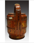 Antique Chinese Hand Painted Bamboo Basket-4. Asian & Chinese Furniture, Art, Antiques, Vintage Home Décor for sale at FEA Home