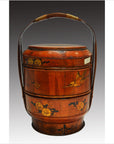 Antique Chinese Hand Painted Bamboo Basket-1. Asian & Chinese Furniture, Art, Antiques, Vintage Home Décor for sale at FEA Home