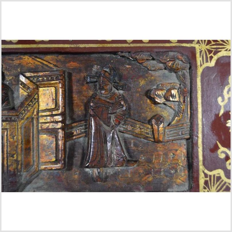 Antique Chinese Lacquer Box – Central Latch, Stylized Birdwork-6. Asian & Chinese Furniture, Art, Antiques, Vintage Home Décor for sale at FEA Home