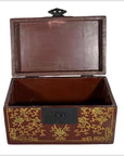 Antique Chinese Lacquer Box – Central Latch, Stylized Birdwork-9. Asian & Chinese Furniture, Art, Antiques, Vintage Home Décor for sale at FEA Home