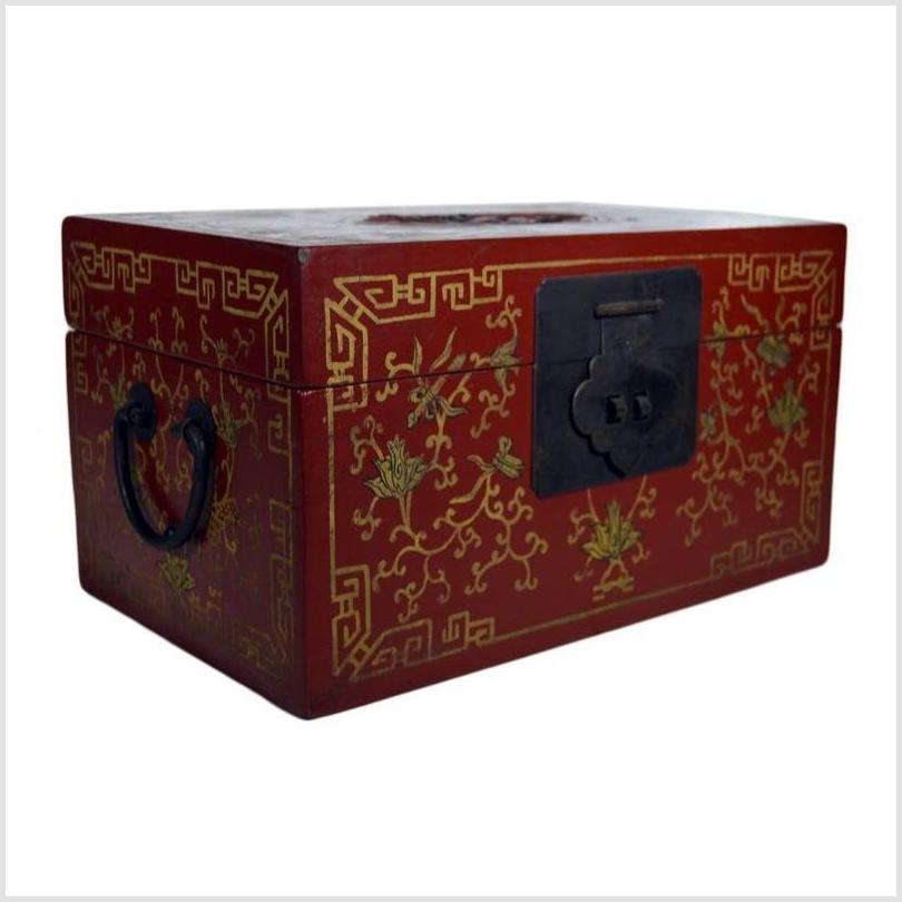Antique Chinese Lacquer Box – Phoenix Motif, Gilt Vines-3. Asian & Chinese Furniture, Art, Antiques, Vintage Home Décor for sale at FEA Home
