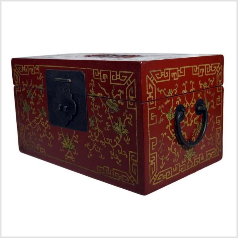 Antique Chinese Lacquer Box – Phoenix Motif, Gilt Vines-4. Asian & Chinese Furniture, Art, Antiques, Vintage Home Décor for sale at FEA Home