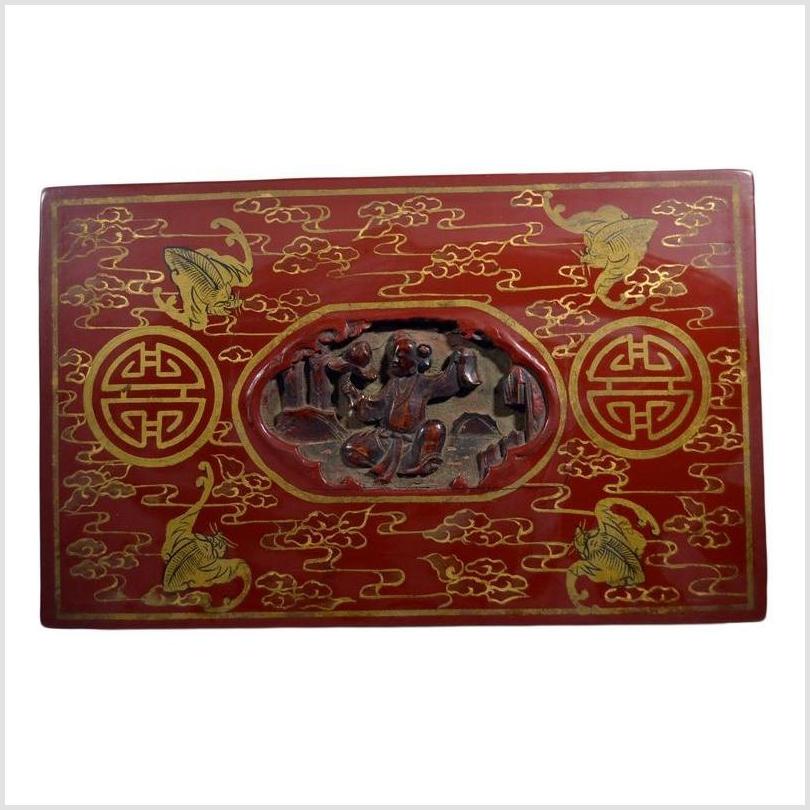 Antique Chinese Lacquer Box – Phoenix Motif, Gilt Vines-5. Asian & Chinese Furniture, Art, Antiques, Vintage Home Décor for sale at FEA Home