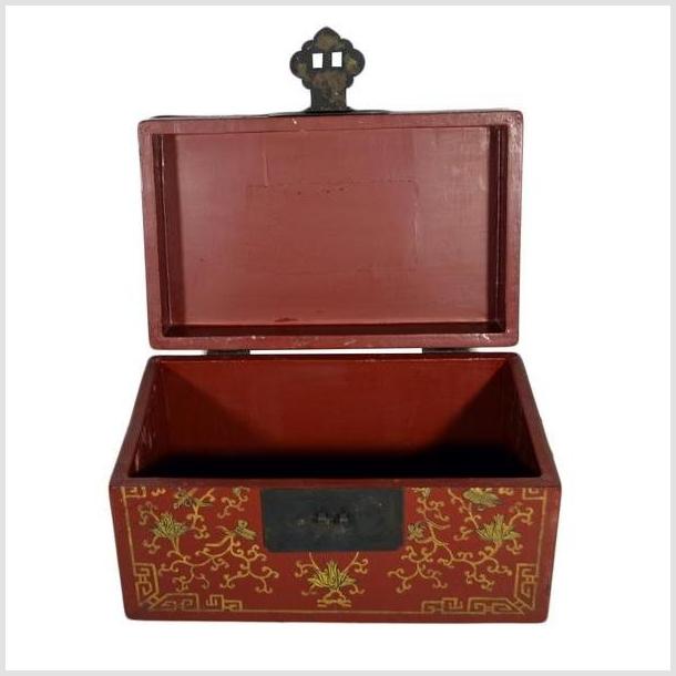 Antique Chinese Lacquer Box – Phoenix Motif, Gilt Vines-8. Asian & Chinese Furniture, Art, Antiques, Vintage Home Décor for sale at FEA Home