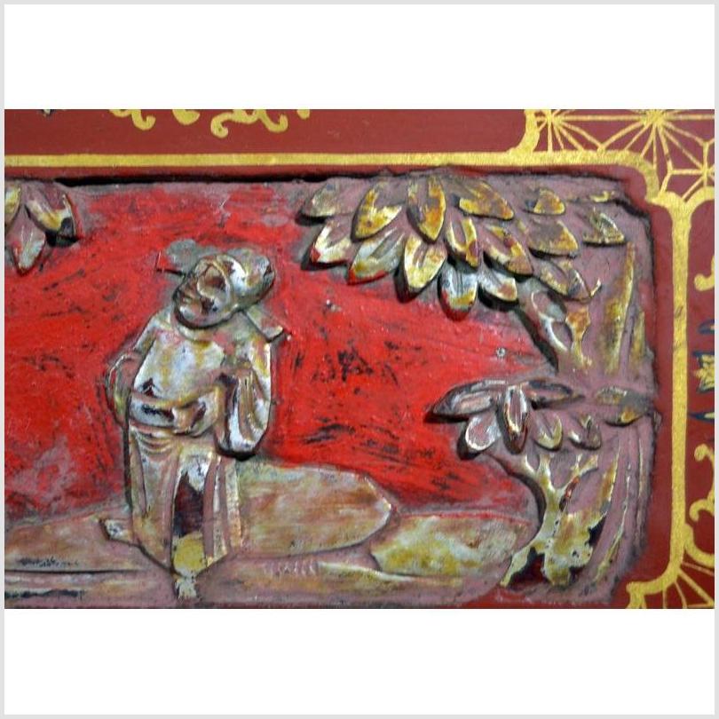 Antique Chinese Lacquer Box – Red Ground, Gold Floral Inlay-6. Asian & Chinese Furniture, Art, Antiques, Vintage Home Décor for sale at FEA Home