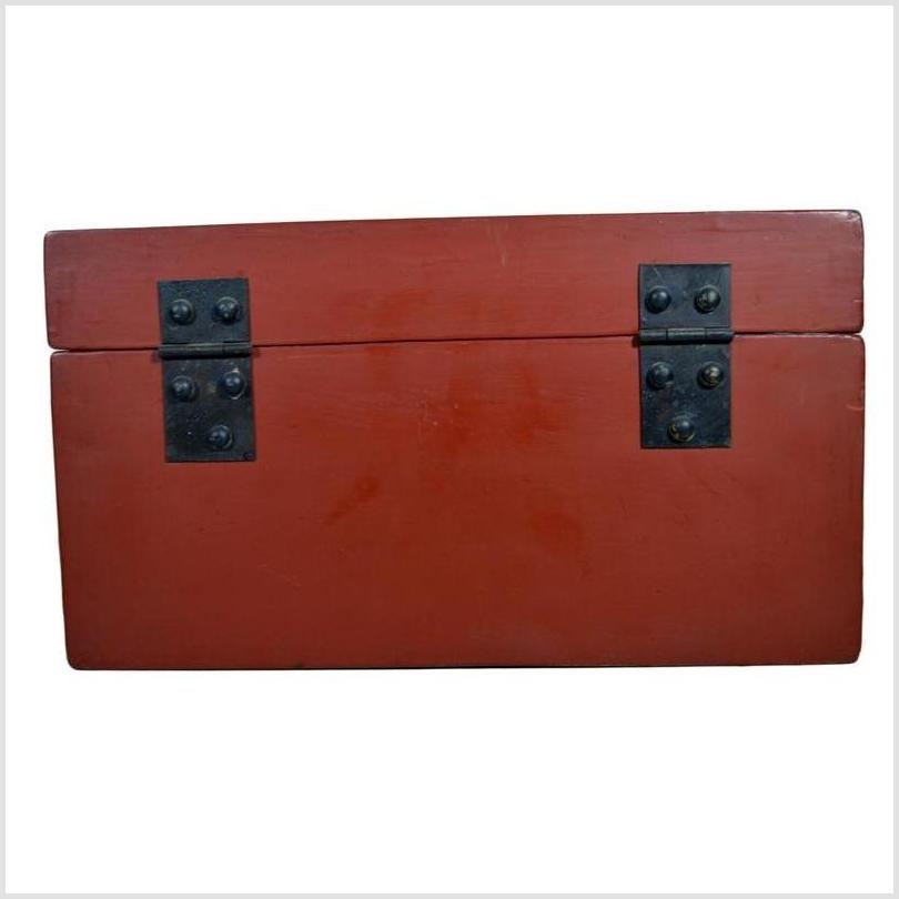 Antique Chinese Lacquer Box – Red Ground, Gold Floral Inlay-8. Asian & Chinese Furniture, Art, Antiques, Vintage Home Décor for sale at FEA Home