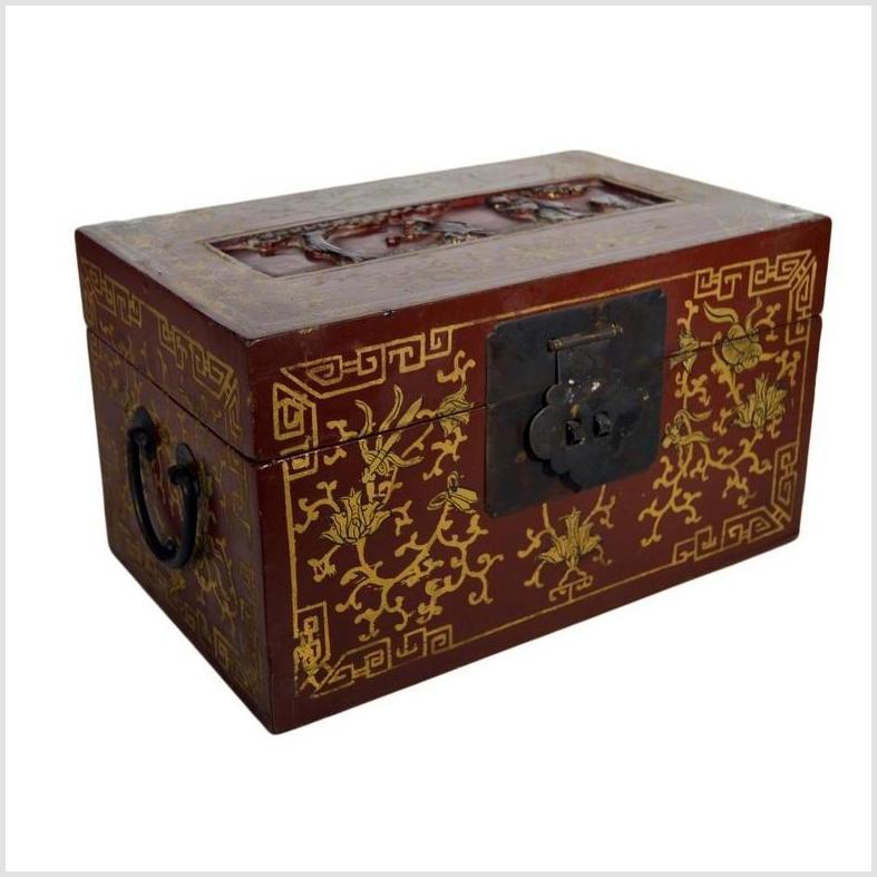 Antique Chinese Lacquer Box – Dancing Figures, Scenic Lid-3. Asian & Chinese Furniture, Art, Antiques, Vintage Home Décor for sale at FEA Home