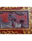 Antique Chinese Lacquer Box – Dancing Figures, Scenic Lid-6. Asian & Chinese Furniture, Art, Antiques, Vintage Home Décor for sale at FEA Home
