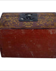 Antique Chinese Lacquer Box – Raised Top Scene, Red & Gold Finish-10. Asian & Chinese Furniture, Art, Antiques, Vintage Home Décor for sale at FEA Home
